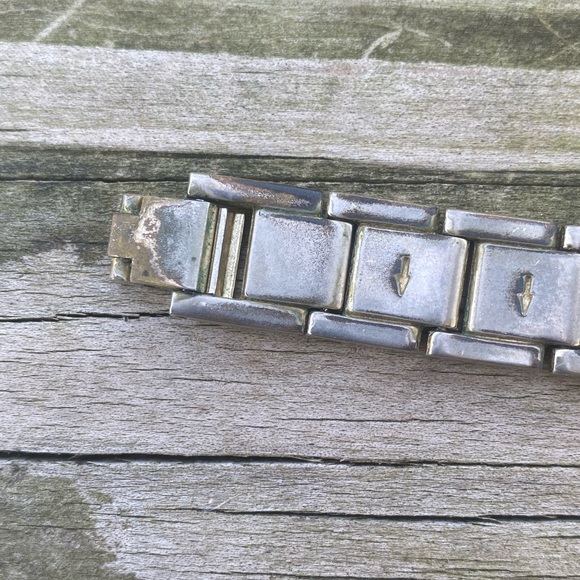 Anne Klein link watch Roman numerals water resistant crystal accent - Picture 10 of 14